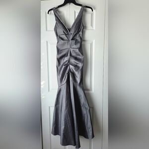 Sally USA Elegant Gray Evening Dress With Embellishments